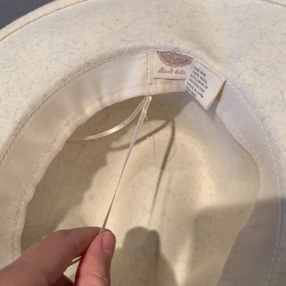 Womens Ivory, grey and cheetah Felt Western Hat - Picture 3 of 3